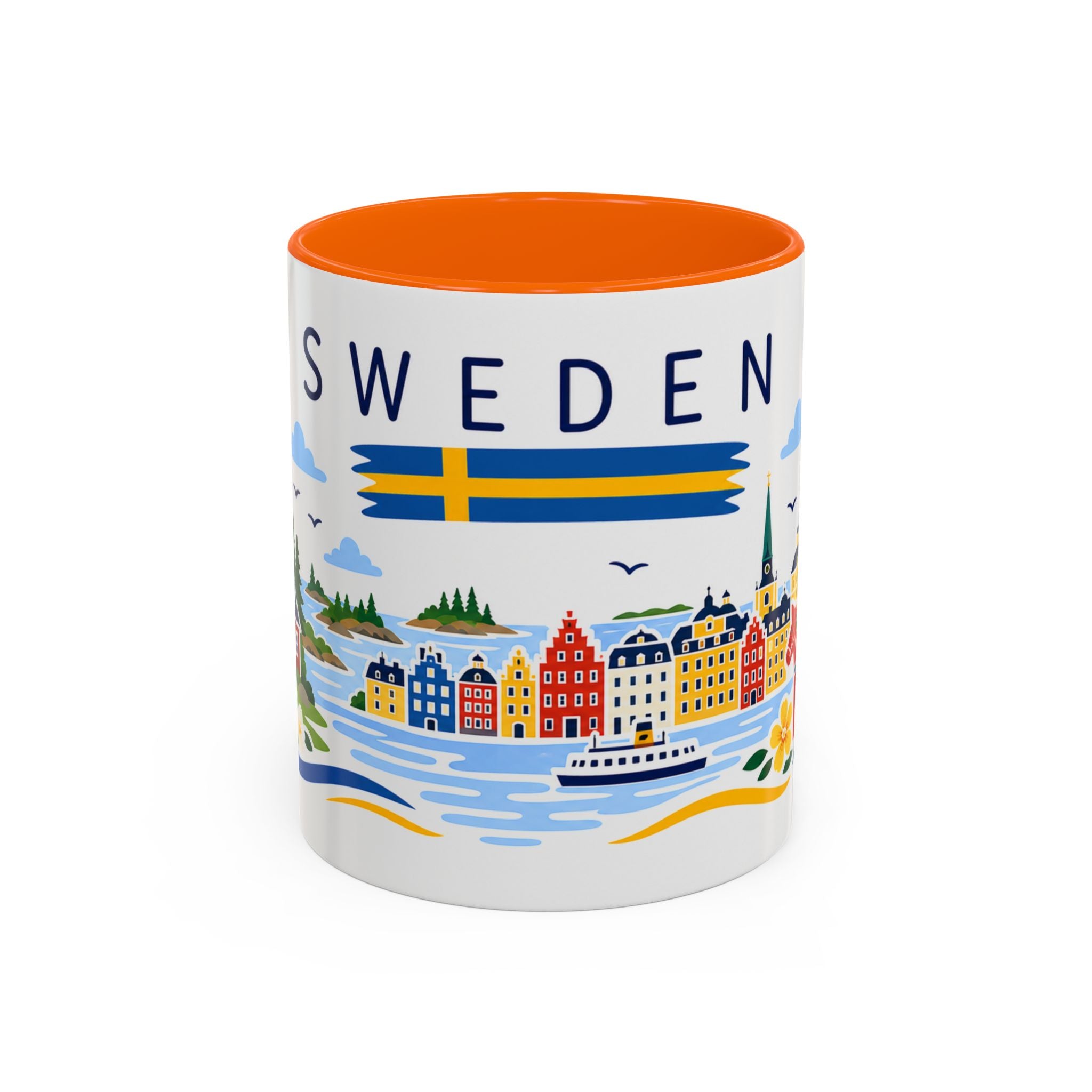 Sweden Coffee Mug | Travel Souvenir Accent Mug | Country Gift Ceramic Cup 11oz 15oz