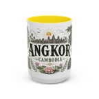 Angkor Coffee Mug | Travel Destination Souvenir Gift | Accent Color Ceramic 11oz 15oz