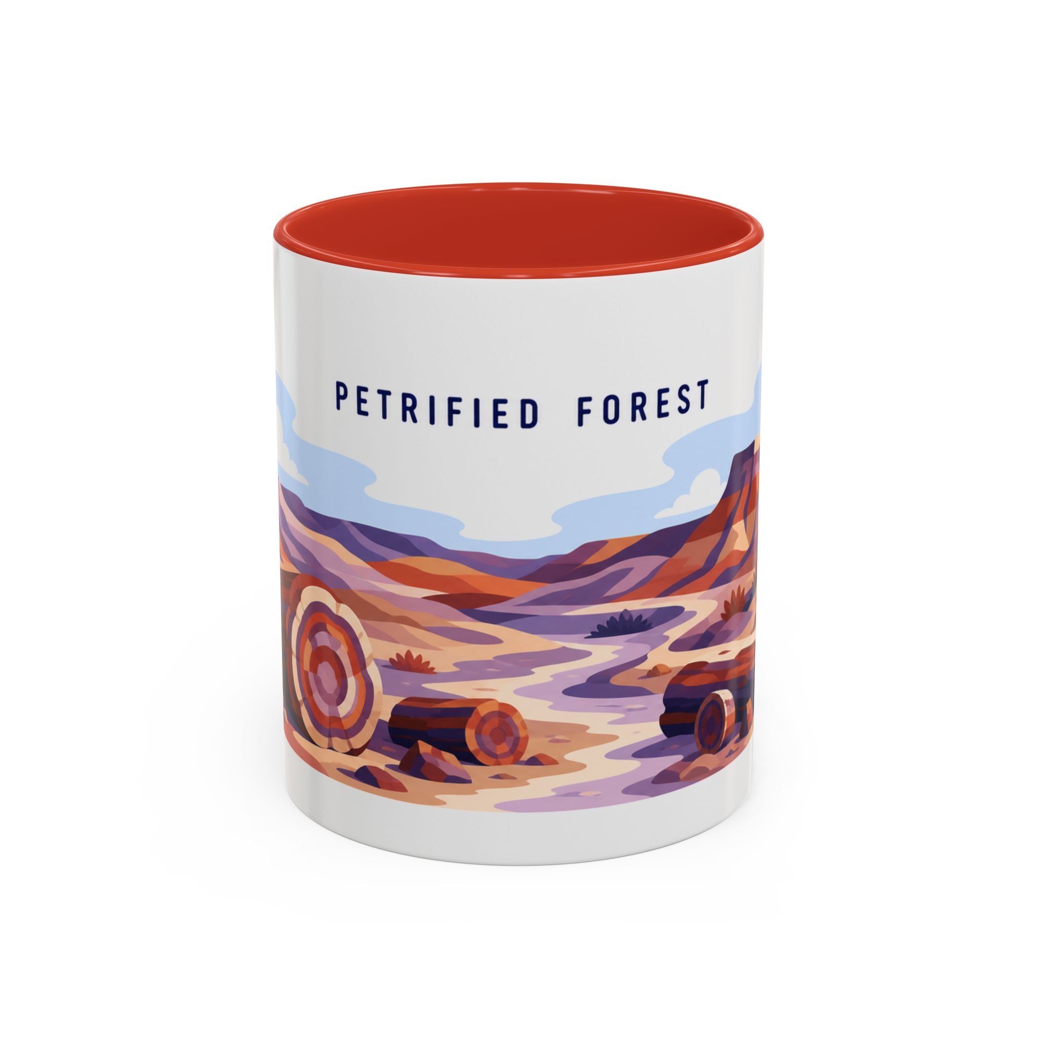 Petrified Forest National Park Coffee Mug | Solid Color Block Park Souvenir | 11oz 15oz Accent Mug