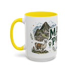 Machu Picchu Coffee Mug | Travel Destination Souvenir Gift | Accent Color Ceramic 11oz 15oz