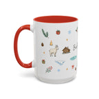 Banff Lake Louise Christmas Mug | Watercolor Travel Souvenir | Holiday Gift | Accent Ceramic Coffee Cup 11oz 15oz