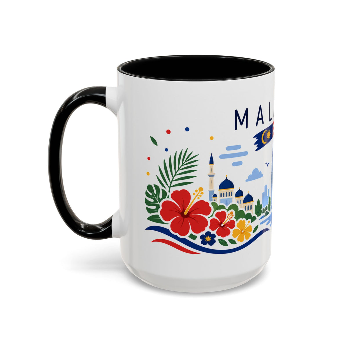 Malaysia Coffee Mug | Travel Souvenir Accent Mug | Country Gift Ceramic Cup 11oz 15oz