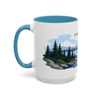 Isle Royale National Park Coffee Mug | Solid Color Block Park Souvenir | 11oz 15oz Accent Mug