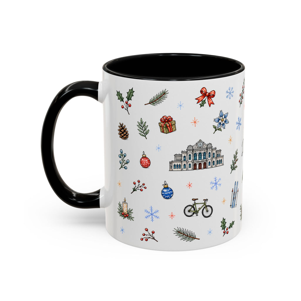 Denver Christmas Mug | Watercolor City Souvenir, Holiday Travel Gift (11oz/15oz)