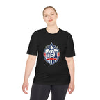 United States Soccer T Shirt, Let's Go USA Fan Tee, Moisture Wicking Sport Shirt