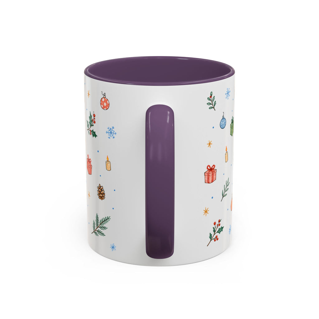 Dhaka Christmas Mug | Watercolor Travel Souvenir | Holiday Gift | Accent Ceramic Coffee Cup 11oz 15oz