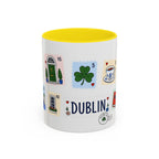 Dublin Coffee Mug | Postage Stamp Collage Mug | Travel Souvenir Accent Cup 11oz 15oz