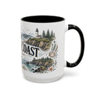 Oregon Coast Mug, Pacific Northwest Travel Souvenir, Bucket List Gift, Accent Ceramic Coffee Mug 11oz 15oz