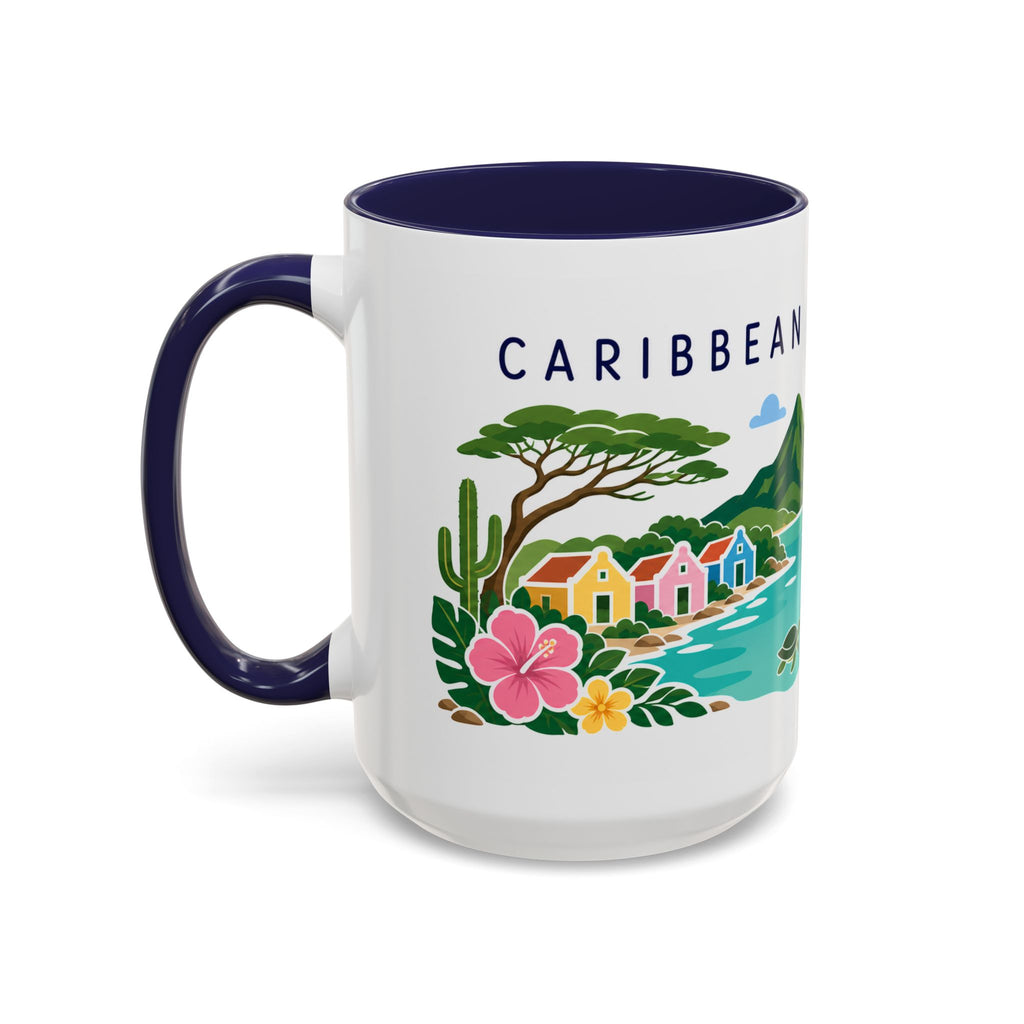 Caribbean Netherlands Coffee Mug | Travel Souvenir Accent Mug | Country Gift Ceramic Cup 11oz 15oz