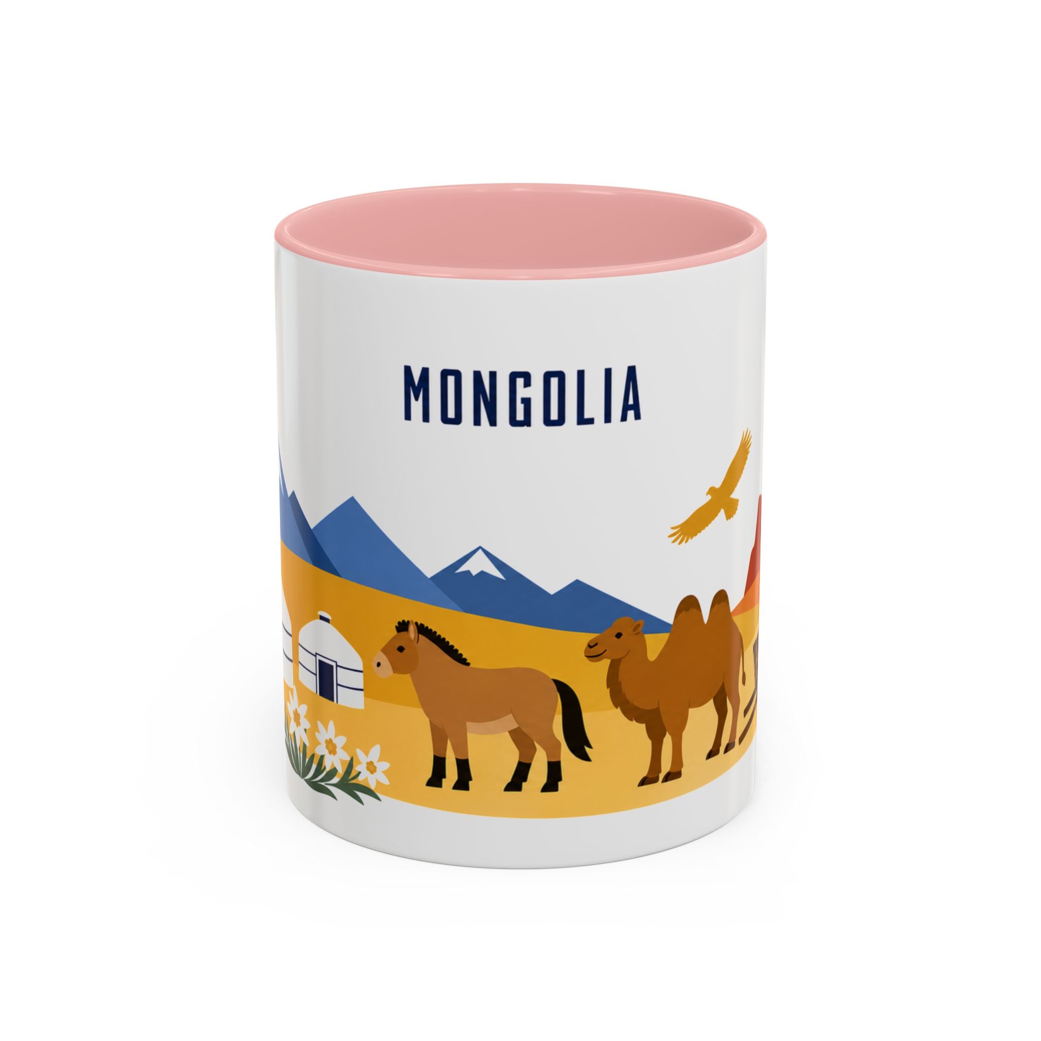 Mongolia Coffee Mug | Travel Souvenir Accent Mug | Country Gift Ceramic Cup 11oz 15oz