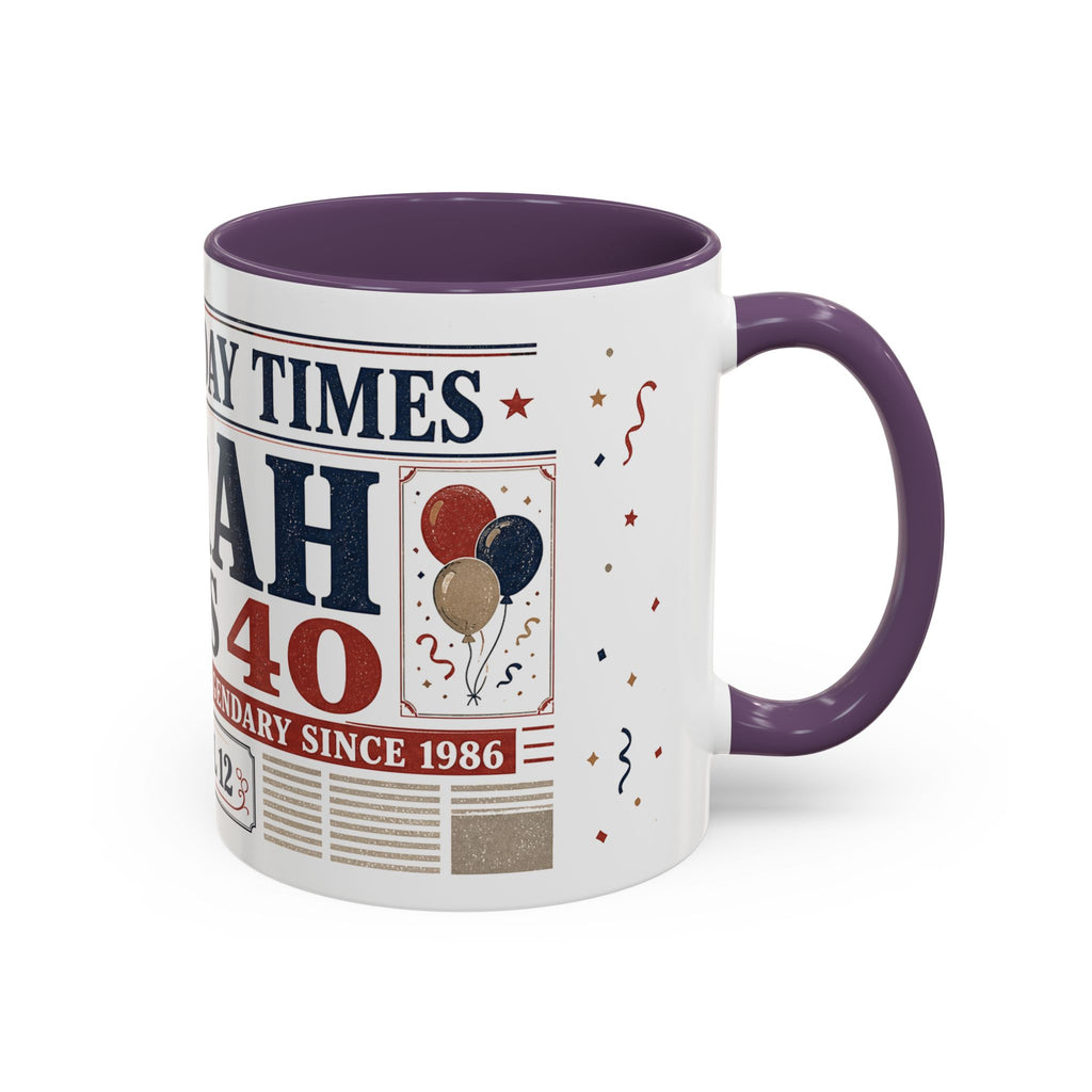 Birthday Newspaper Mug | Custom Name Age Date Gift | The Birthday Times Coffee Cup 11oz 15oz