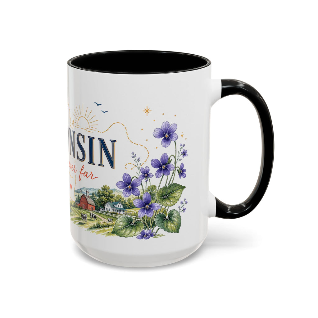 Wisconsin Home State Mug | Moving Away Gift | Long Distance Friendship Coffee Cup | 11oz 15oz Accent Mug