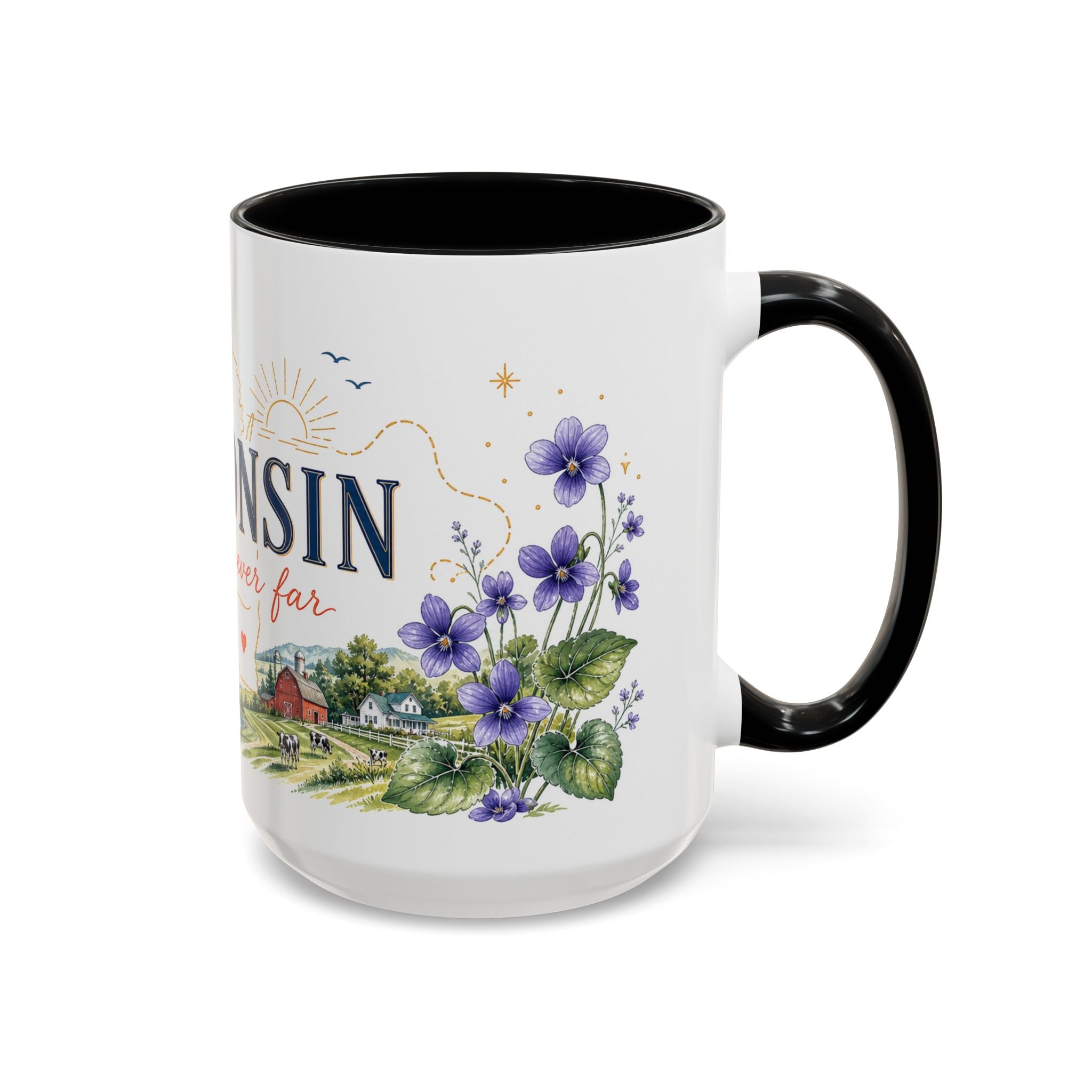 Wisconsin Home State Mug | Moving Away Gift | Long Distance Friendship Coffee Cup | 11oz 15oz Accent Mug