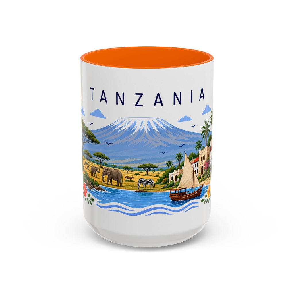 Tanzania Coffee Mug | Travel Souvenir Accent Mug | Place Gift Ceramic Cup 11oz 15oz