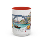 Porto Illustrated Travel Mug | City Souvenir Accent Coffee Mug | 11oz 15oz Ceramic Cup