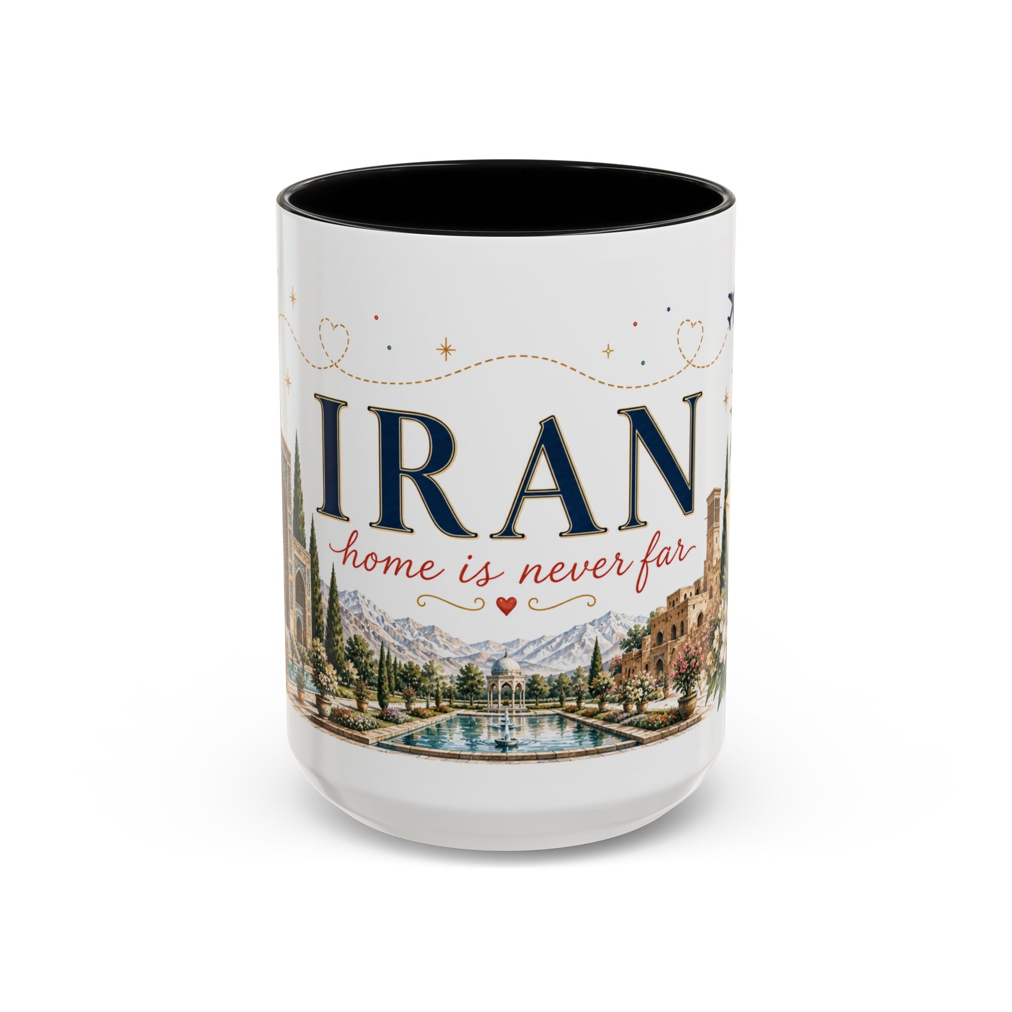 Iran Home Country Mug | Moving Away Gift | Long Distance Friendship | 11 oz 15 oz Accent Mug