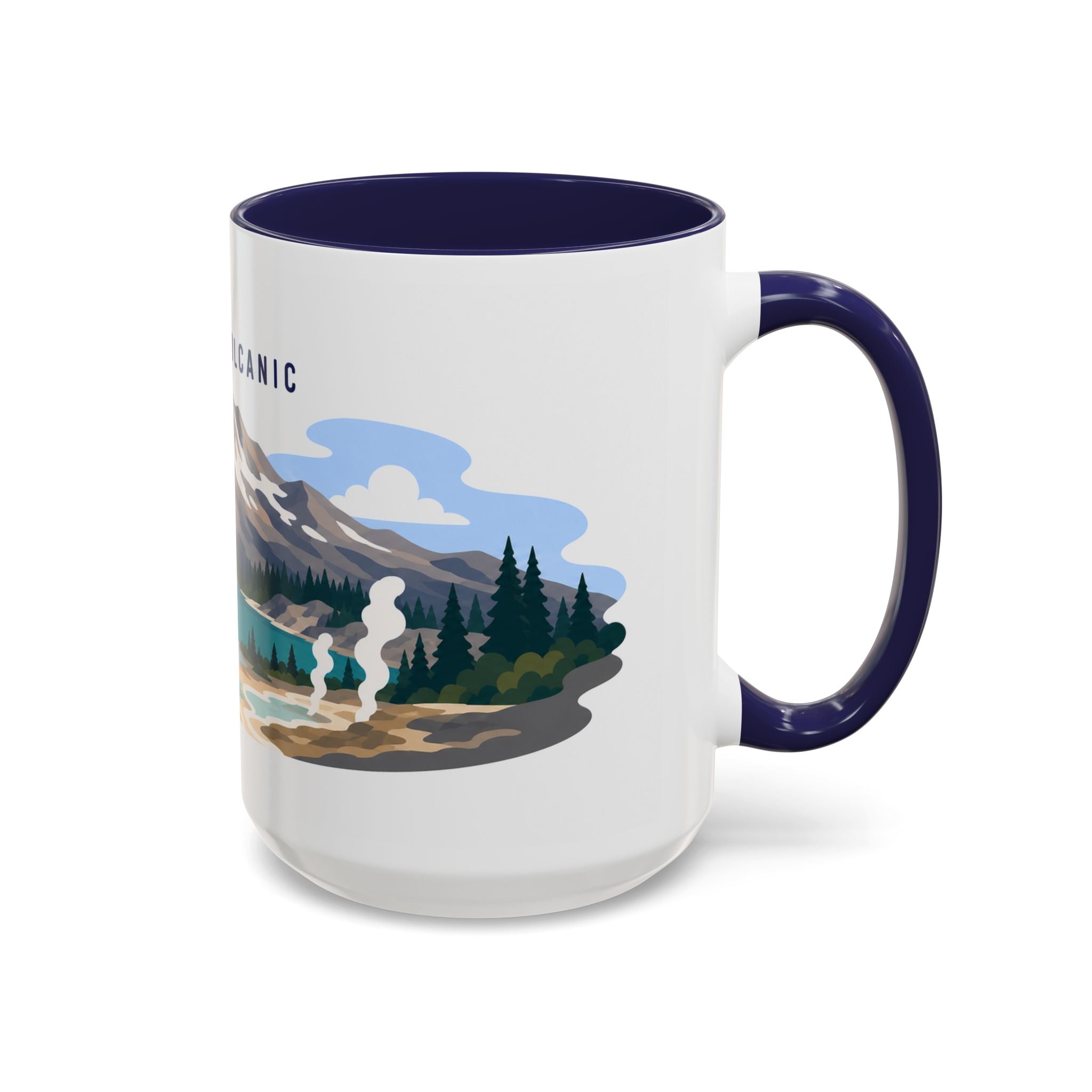 Lassen Volcanic National Park Coffee Mug | Solid Color Block Park Souvenir | 11oz 15oz Accent Mug