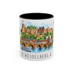 Heidelberg Illustrated Travel Mug | City Souvenir Accent Coffee Mug | 11oz 15oz Ceramic Cup