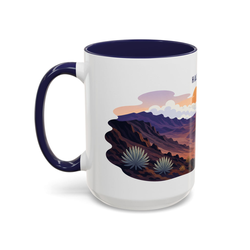 Haleakala National Park Coffee Mug | Solid Color Block Park Souvenir | 11oz 15oz Accent Mug