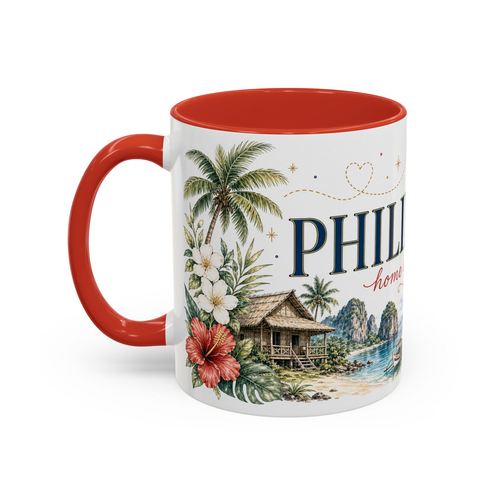 Philippines Home Country Mug | Moving Away Gift | Long Distance Friendship | 11 oz 15 oz Accent Mug