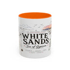 White Sands National Park Coffee Mug | New Mexico Desert Sand Dunes Gift | Accent Color Ceramic 11oz 15oz