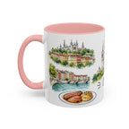 Lyon Illustrated Travel Mug | City Souvenir Accent Coffee Mug | 11oz 15oz Ceramic Cup