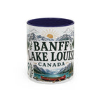 Banff Lake Louise Coffee Mug | Travel Destination Souvenir Gift | Accent Color Ceramic 11oz 15oz