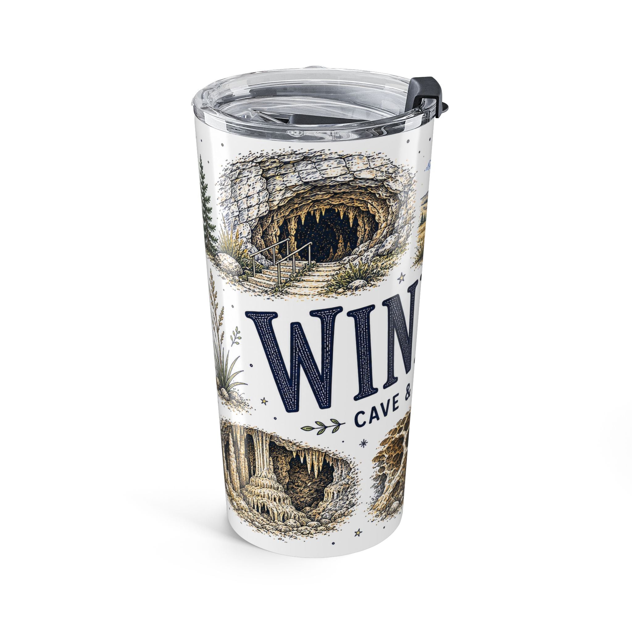 Wind Cave National Park 20oz Tumbler | South Dakota Cave Bison Prairie Gift | Insulated Stainless Steel Travel Cup