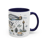 Sydney Coffee Mug | Australia Souvenir Travel Gift | Accent Color Ceramic 11oz 15oz