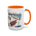 Tel Aviv Coffee Mug | Israel Travel Souvenir | Vintage Illustrated City Gift | 11 oz 15 oz Accent Mug
