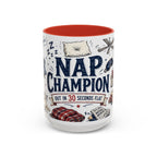 Nap Champion Coffee Mug | Father's Day Gift for Dad | Accent Color Ceramic 11oz 15oz