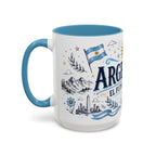 Argentina Soccer Coffee Mug | Soccer Fan Gift | Accent Color Ceramic 11oz 15oz Match Day Cup