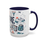 Adventure Awaits Coffee Mug | Class of 2026 Graduation Gift | Accent Color Ceramic 11oz 15oz