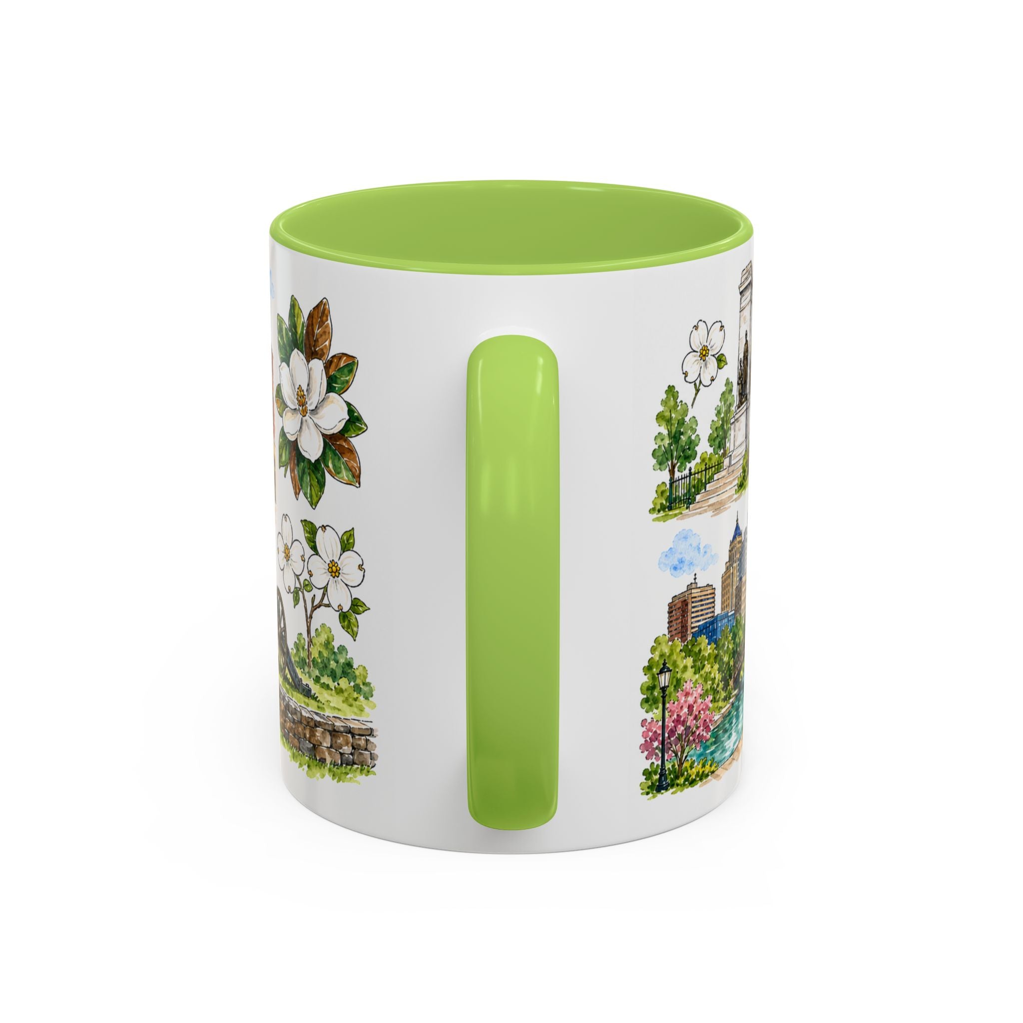 Greensboro Illustrated Travel Mug | City Souvenir Accent Coffee Mug | 11oz 15oz Ceramic Cup