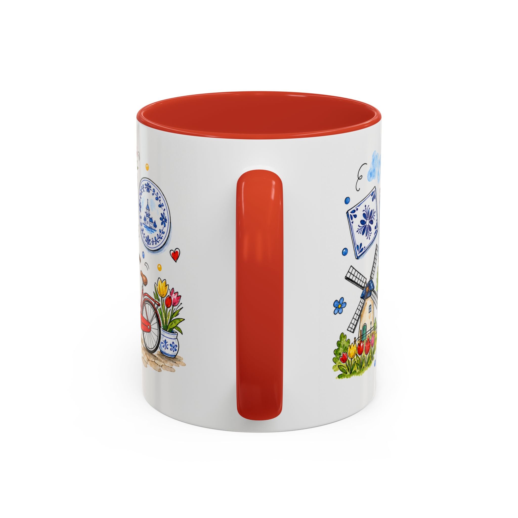 Amsterdam Travel Mug | European City Souvenir Accent Coffee Mug | 11oz 15oz Ceramic Cup