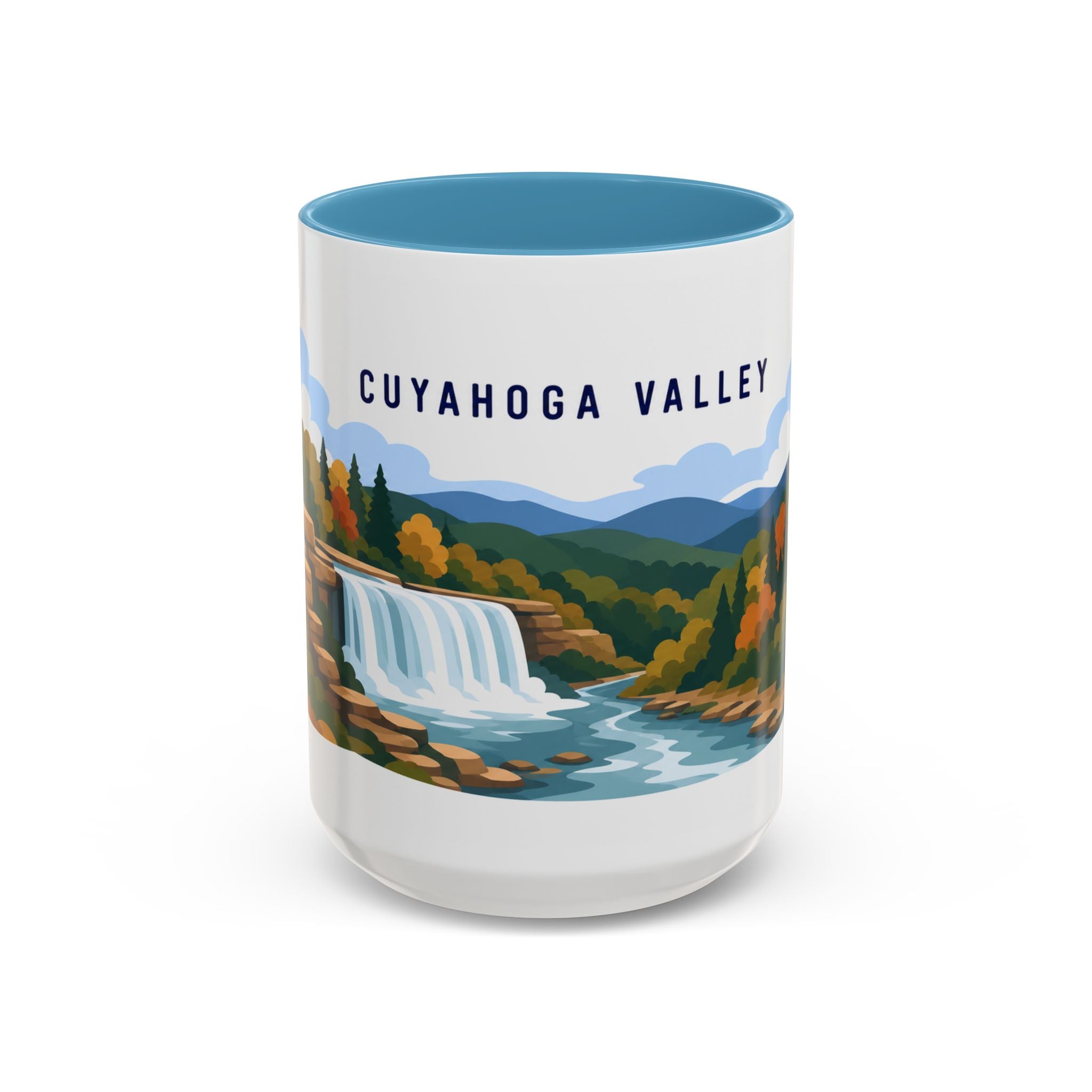 Cuyahoga Valley National Park Coffee Mug | Solid Color Block Park Souvenir | 11oz 15oz Accent Mug