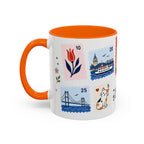Istanbul Coffee Mug | Postage Stamp Collage Mug | Travel Souvenir Accent Cup 11oz 15oz