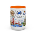 San Francisco Illustrated Travel Mug | City Souvenir Accent Coffee Mug | 11oz 15oz Ceramic Cup