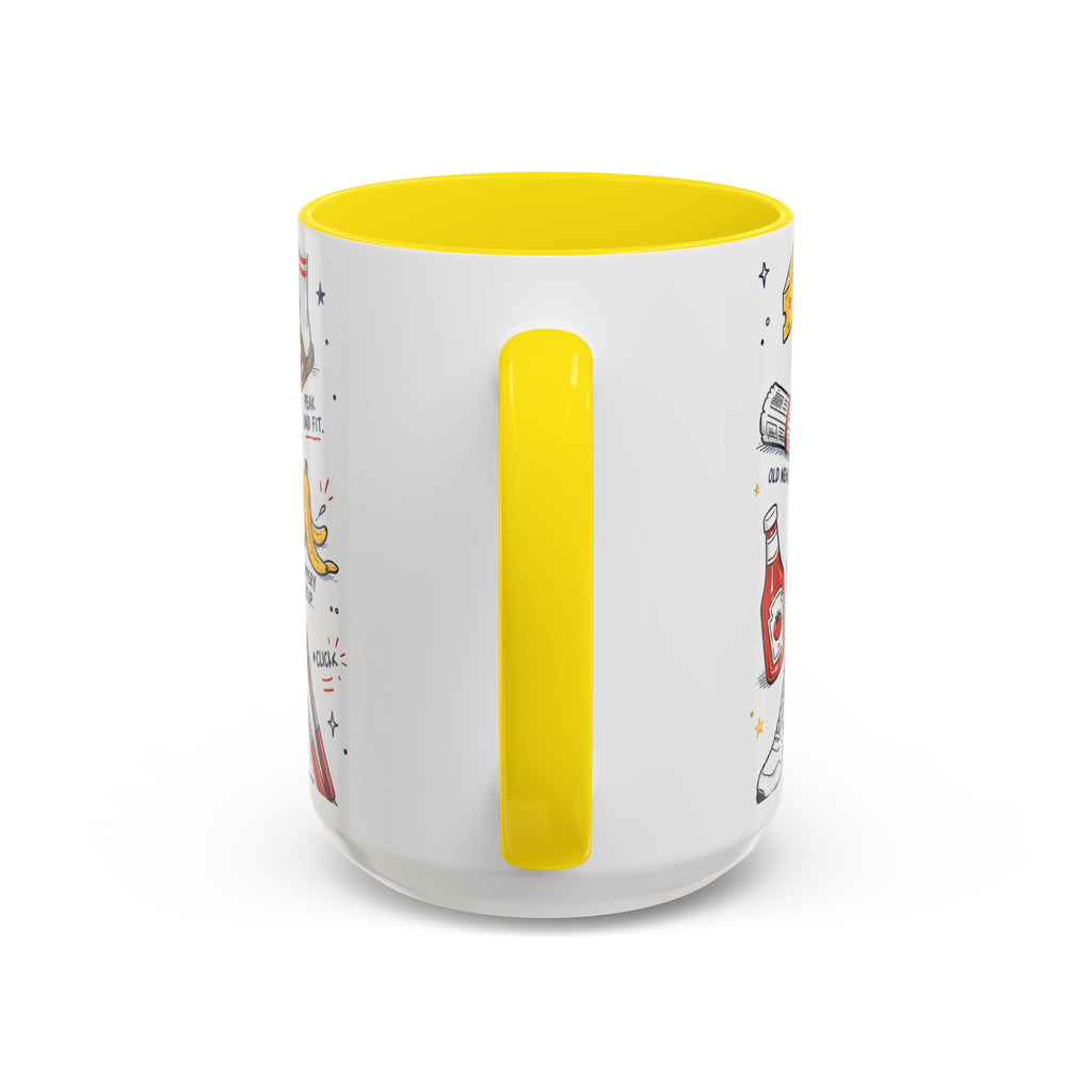 Dad Jokes Sorry Not Sorry Coffee Mug | Father's Day Gift for Dad | Accent Color Ceramic 11oz 15oz