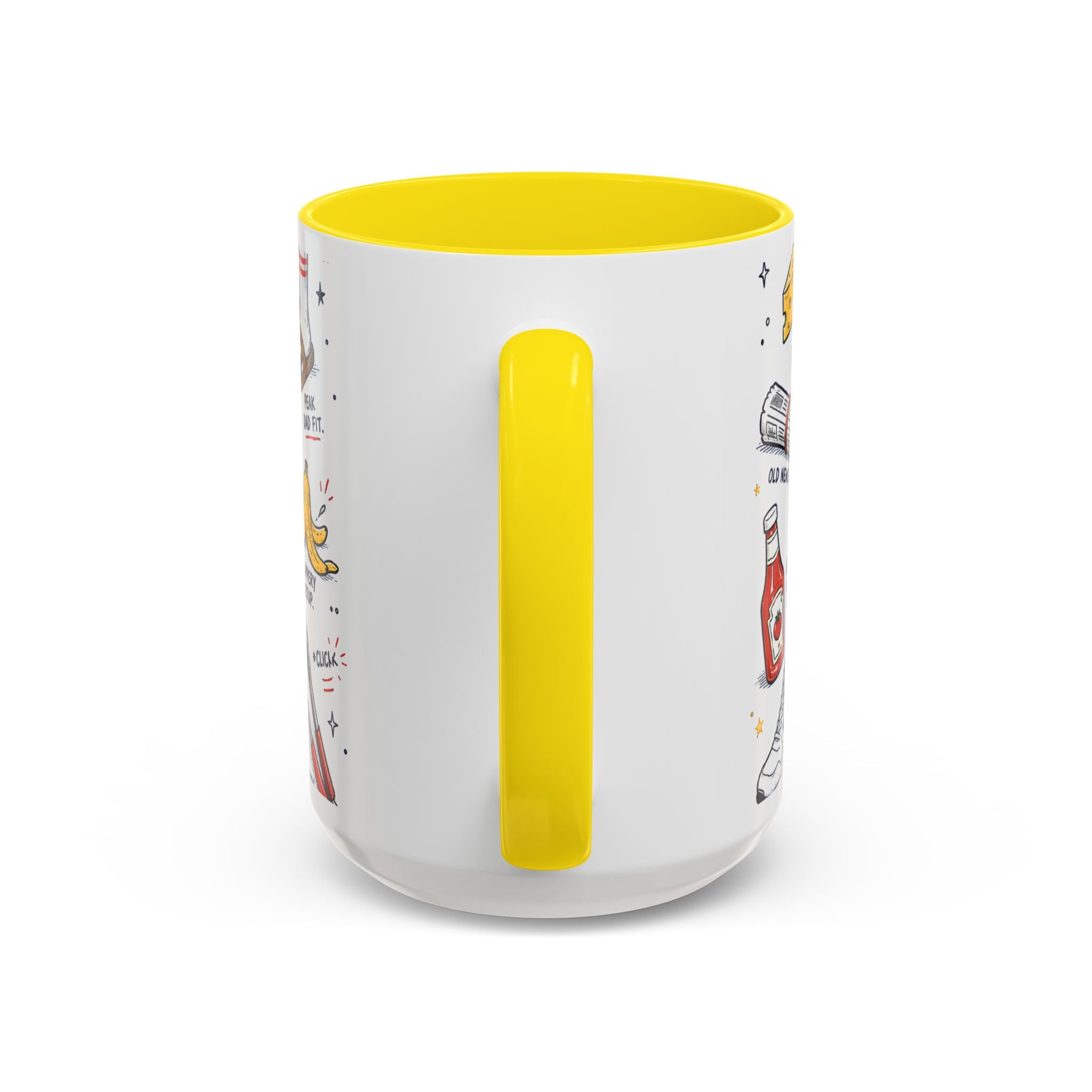Dad Jokes Sorry Not Sorry Coffee Mug | Father's Day Gift for Dad | Accent Color Ceramic 11oz 15oz