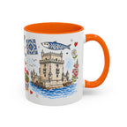 Lisbon Travel Mug | European City Souvenir Accent Coffee Mug | 11oz 15oz Ceramic Cup