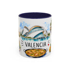 Valencia Illustrated Travel Mug | City Souvenir Accent Coffee Mug | 11oz 15oz Ceramic Cup