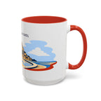 Mont Saint Michel Coffee Mug | Travel Destination Souvenir Gift | Accent Color Ceramic 11oz 15oz