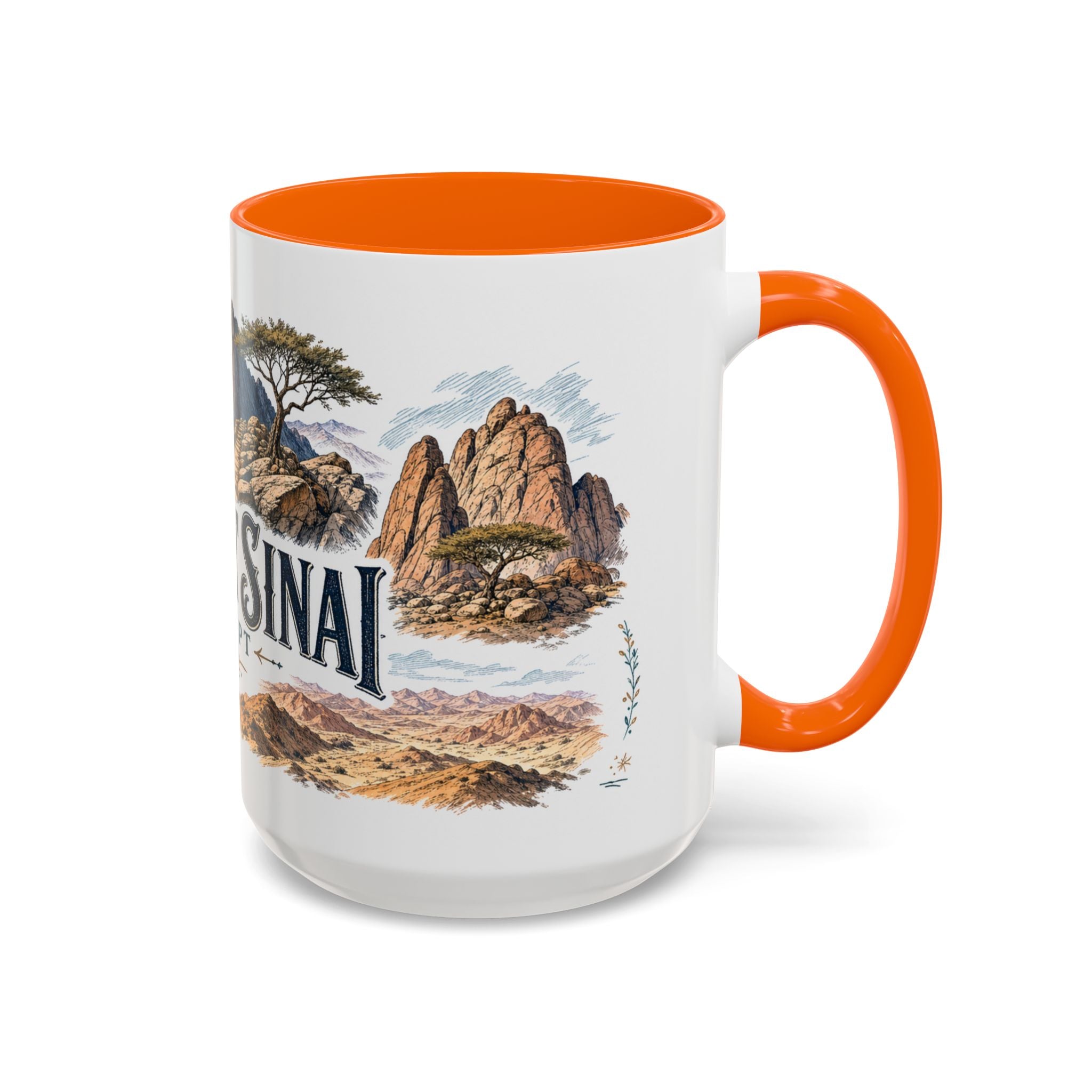 Mount Sinai Mug, Egypt Travel Souvenir, Bucket List Gift, Accent Ceramic Coffee Mug 11oz 15oz