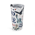 Land of the Free 20oz Tumbler | Home of the Brave 4th of July Gift | Insulated Stainless Steel Travel Cup