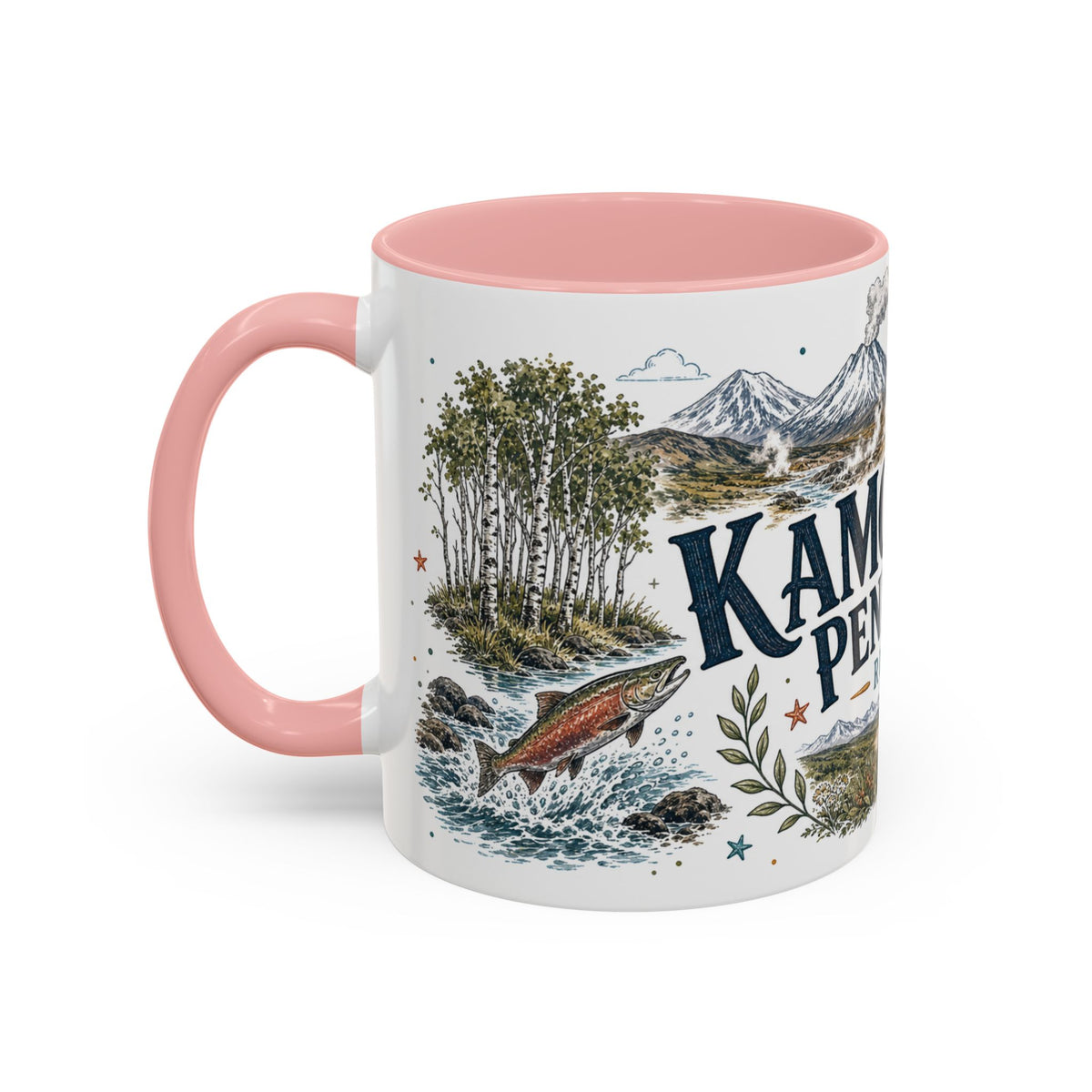 Kamchatka Peninsula Mug, Russia Travel Souvenir, Bucket List Gift, Accent Ceramic Coffee Mug 11oz 15oz