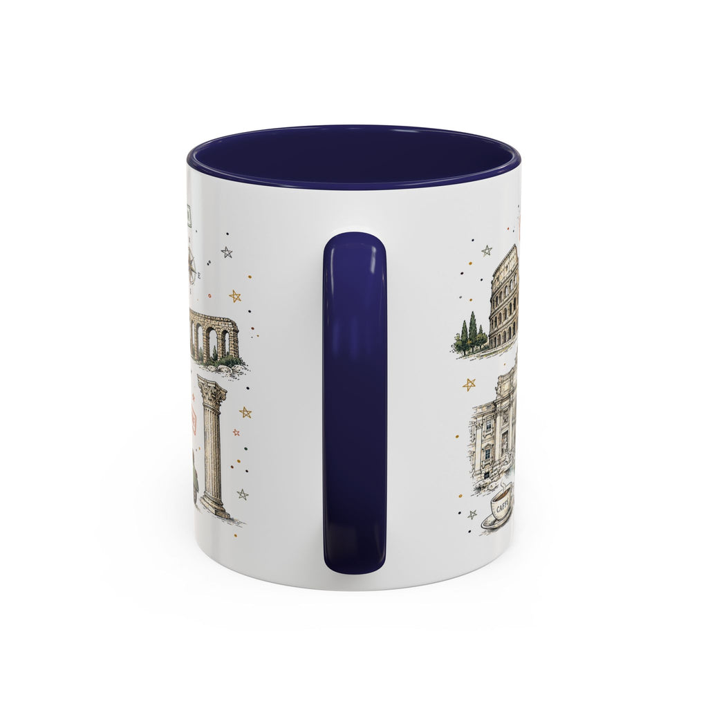 Rome Coffee Mug | Italy Souvenir Travel Gift | Accent Color Ceramic 11oz 15oz