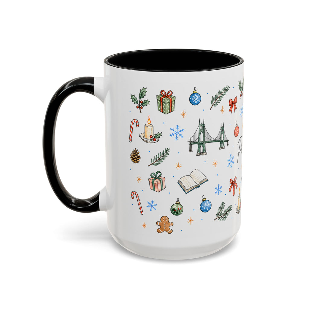 Portland Christmas Watercolor Mug | City Souvenir Coffee Cup (11oz 15oz)