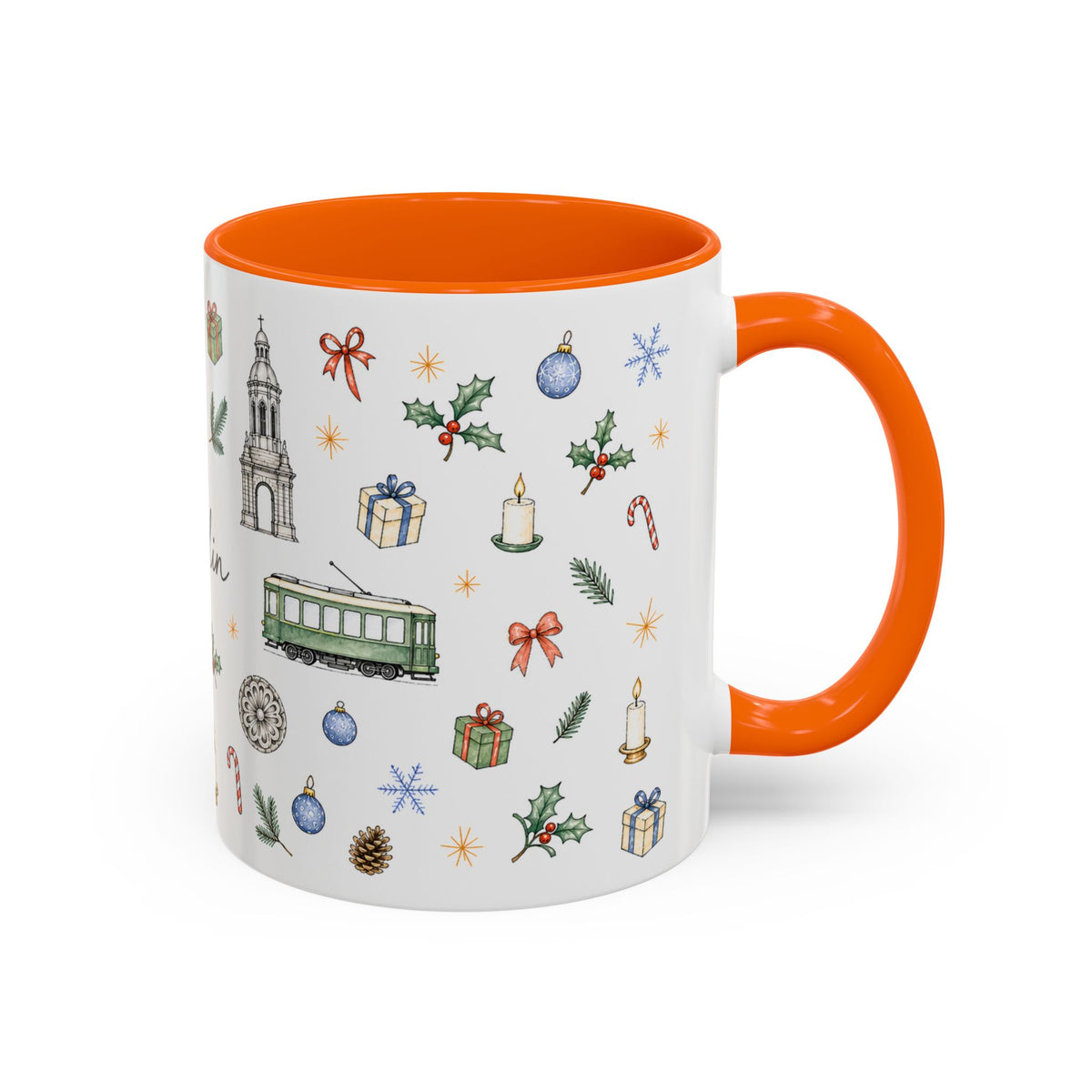 Dublin Christmas Mug | Watercolor City Souvenir, Holiday Travel Gift (11oz/15oz)
