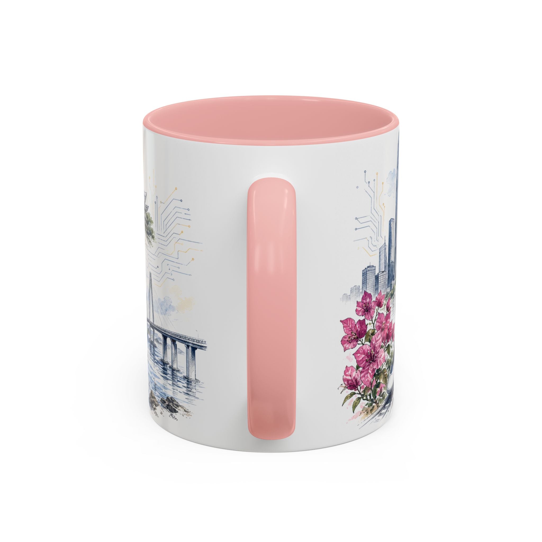 Shenzhen Coffee Mug | China Travel Souvenir | Vintage Illustrated City Gift | 11 oz 15 oz Accent Mug